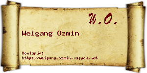 Weigang Ozmin névjegykártya